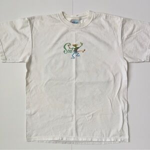 White Caribbean soul Graphic T-Shirt with lizard